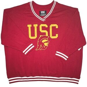 Torrid USC Trojans Cozy Fleece V-Neck Sweatshirt Red Plus Size 5 NWT Mascot